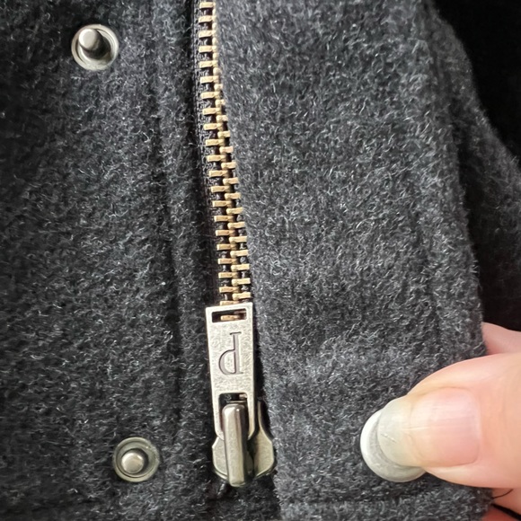 Pendleton Womens L Dark Gray Wool Campbell Coat w Glacier Park Lining Warm Zip - Picture 15 of 15
